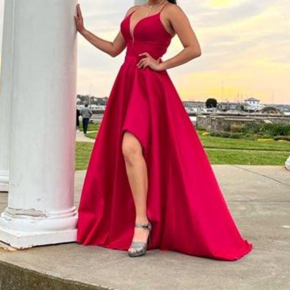 Allie B by Alexandra's Hot pink gown. Size 8.